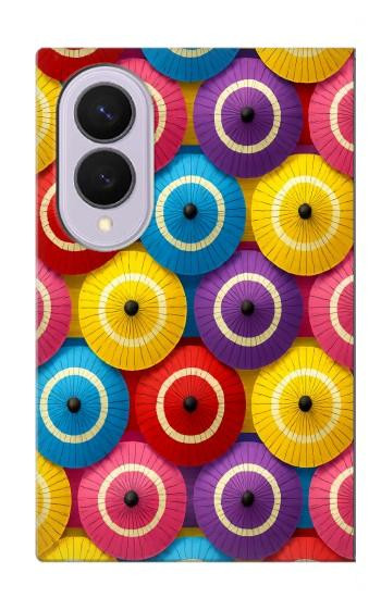 S4065 蛇の目傘柄 Snake Eye Umbrella Pattern Samsung Galaxy Z Fold 8 バックケース、フリップケース・カバー
