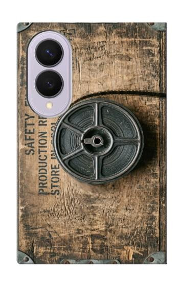 S4108 レトロフィルムアート Vintage Camera Film Reel Artwork Samsung Galaxy Z Fold 8 バックケース、フリップケース・カバー