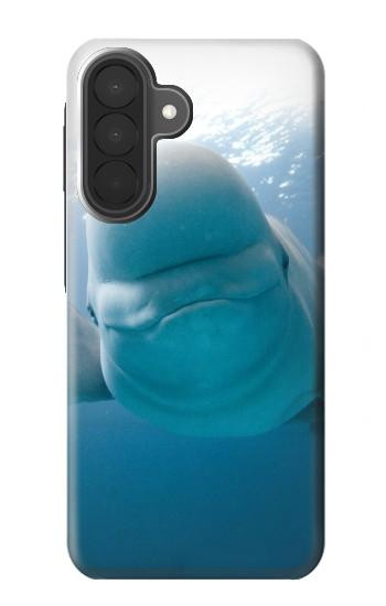 S1801 ベルーガ スマイルクジラ Beluga Whale Smile Whale Samsung Galaxy A27 バックケース、フリップケース・カバー
