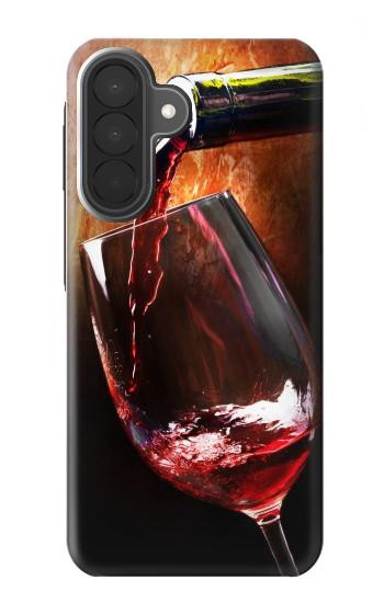 S2396 赤ワインボトルやガラス Red Wine Bottle And Glass Samsung Galaxy A27 バックケース、フリップケース・カバー