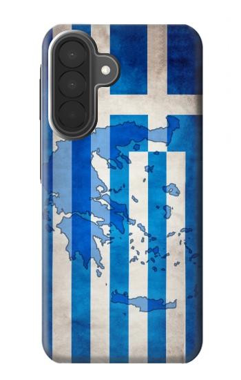 S2970 ギリシャサッカー Greece Map Football Soccer Flag Samsung Galaxy A27 バックケース、フリップケース・カバー