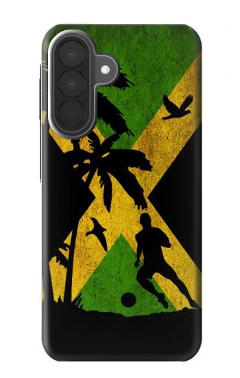 S2975 ジャマイカサッカー Jamaica Football Soccer Flag Samsung Galaxy A27 バックケース、フリップケース・カバー