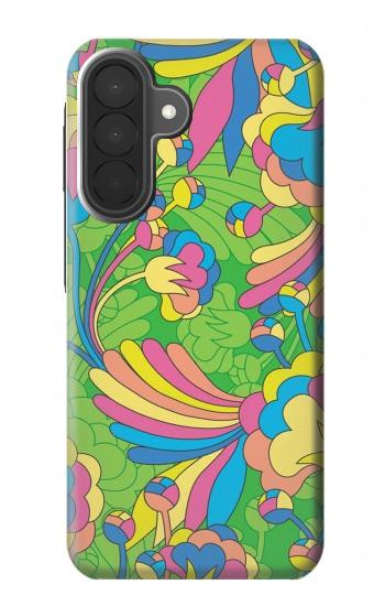 S3273 フラワーラインアートパターン Flower Line Art Pattern Samsung Galaxy A27 バックケース、フリップケース・カバー