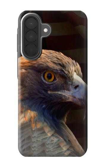 S3376 イーグルアメリカ国旗 Eagle American Flag Samsung Galaxy A27 バックケース、フリップケース・カバー