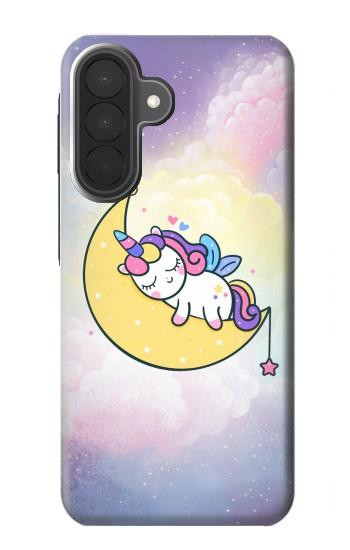 S3485 かわいい眠りユニコーン Cute Unicorn Sleep Samsung Galaxy A27 バックケース、フリップケース・カバー