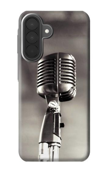 S3495 ヴィンテージのマイク Vintage Microphone Samsung Galaxy A27 バックケース、フリップケース・カバー