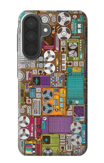 S3879 レトロな音楽の落書き Retro Music Doodle Samsung Galaxy A27 バックケース、フリップケース・カバー