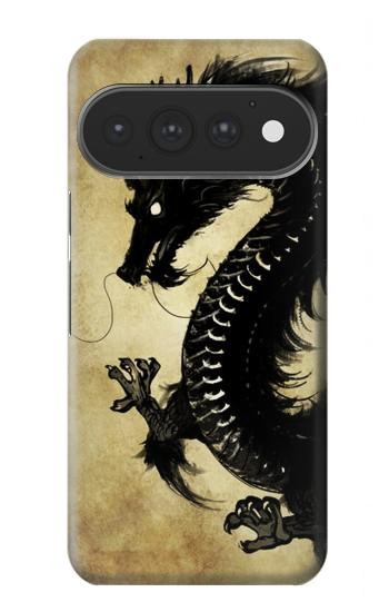 S1482 ブラックドラゴン絵画 Black Dragon Painting Google Pixel 11, 11 Pro バックケース、フリップケース・カバー