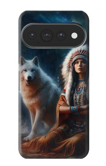 S3995 グリムウルフのインディアンガール Grim Wolf Indian Girl Google Pixel 11, 11 Pro バックケース、フリップケース・カバー