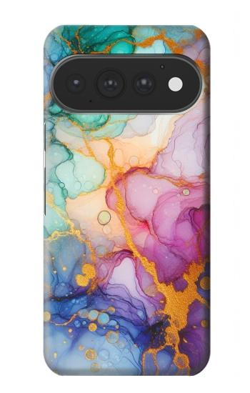 S4001 マルチカラーの抽象画 ライラック エメラルド Multicolored Abstract Lilac Emerald Google Pixel 11, 11 Pro バックケース、フリップケース・カバー