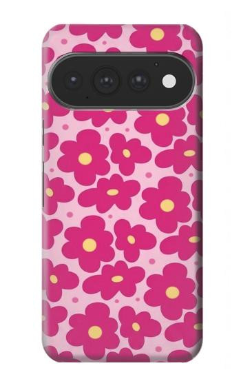 S4097 ピンク花柄 Pink Floral Seamless Pattern Design Google Pixel 11, 11 Pro バックケース、フリップケース・カバー