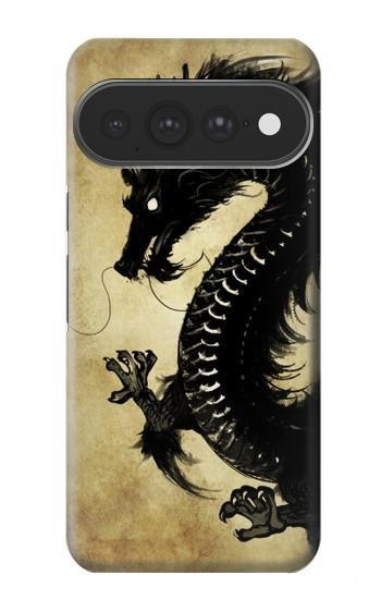 S1482 ブラックドラゴン絵画 Black Dragon Painting Google Pixel 11 Pro XL バックケース、フリップケース・カバー