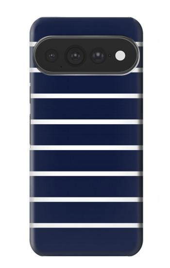 S2767 ネイビーホワイトストライプ Navy White Striped Google Pixel 11 Pro XL バックケース、フリップケース・カバー