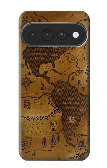 S2861 アンティークの世界地図 Antique World Map Google Pixel 11 Pro XL バックケース、フリップケース・カバー