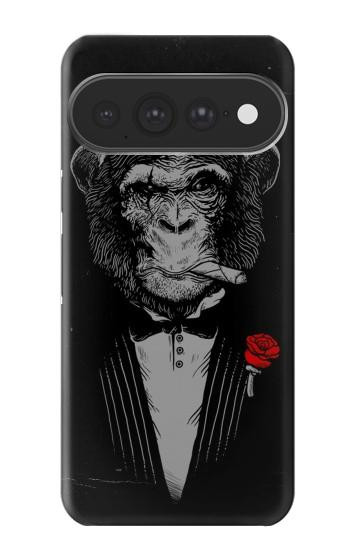 S3167 面白いマフィア猿 Funny Gangster Mafia Monkey Google Pixel 11 Pro XL バックケース、フリップケース・カバー