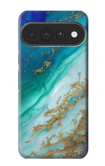S3920 抽象的なオーシャンブルー色混合エメラルド Abstract Ocean Blue Color Mixed Emerald Google Pixel 11 Pro XL バックケース、フリップケース・カバー