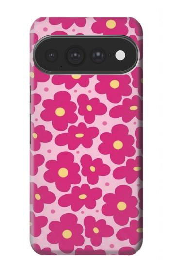 S4097 ピンク花柄 Pink Floral Seamless Pattern Design Google Pixel 11 Pro XL バックケース、フリップケース・カバー