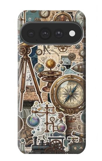S4100 レトロ科学コラージュ Vintage Scientific Discovery Collage Google Pixel 11 Pro XL バックケース、フリップケース・カバー