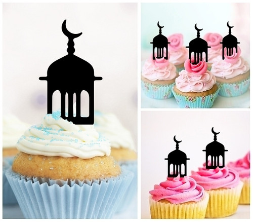 TA1111 モスク城 Mosque Castle アクリル製 カップケーキトッパー ケーキトッパー ケーキスティック 結婚式　誕生日　パーティー　装飾用品　アクセサリー　10本