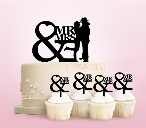 TC0250 MrとMrs カウボーイ Mr and Mrs Cowboy アクリル製 ケーキカップケーキトッパー トッパー ケーキスティック 結婚式　誕生日　パーティー　装飾用品　アクセサリー　11本