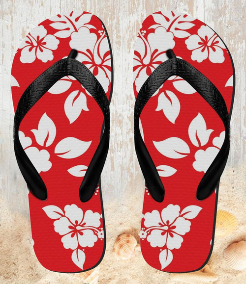 FA0168 ハワイのハイビスカス柄 Hawaiian Hibiscus Pattern 夏サンダル ビーチサンダル  メンズ レディース ユニセックス