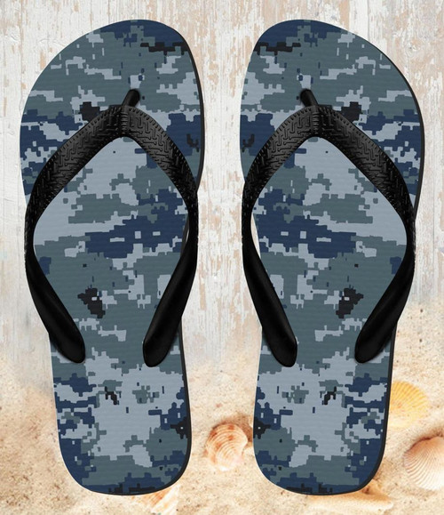 FA0225 海軍迷彩グラフィック Navy Camo Camouflage Graphic 夏サンダル ビーチサンダル  メンズ レディース ユニセックス