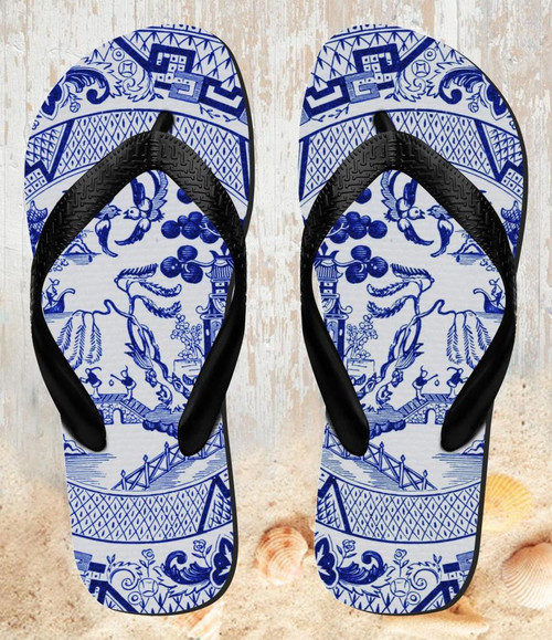 FA0345 ウィローパターン グラフィック Willow Pattern Graphic 夏サンダル ビーチサンダル  メンズ レディース ユニセックス