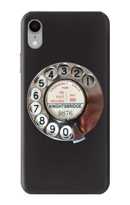 S0059 レトロなダイヤル式の電話ダイヤル Retro Rotary Phone Dial On iPhone XR バックケース、フリップケース・カバー