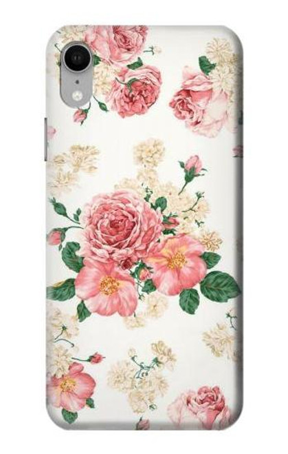 S1859 ローズ柄 Rose Pattern iPhone XR バックケース、フリップケース・カバー