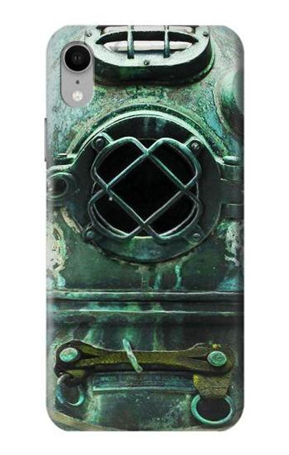 S2632 アンティークヴィンテージ深海ダイビングヘルメット Antique Vintage Deep Sea Diver Helmet iPhone XR バックケース、フリップケース・カバー