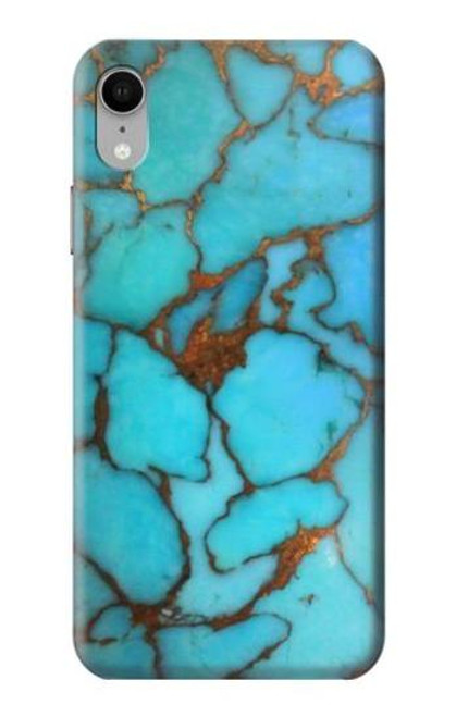 S2685 アクアターコイズ宝石グラフィックプリント Aqua Turquoise Gemstone Graphic Printed iPhone XR バックケース、フリップケース・カバー