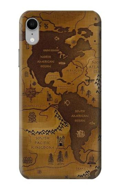 S2861 アンティークの世界地図 Antique World Map iPhone XR バックケース、フリップケース・カバー