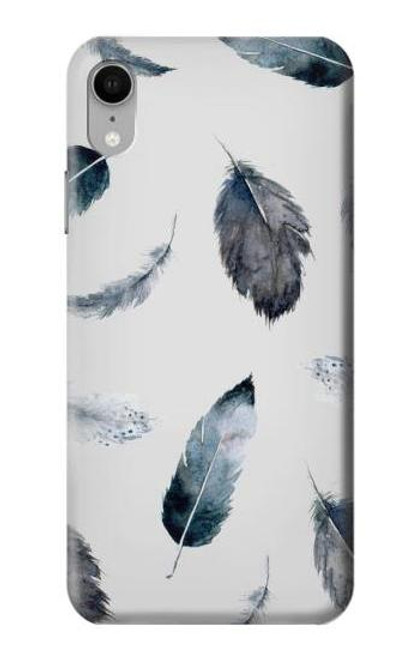 S3085 羽 Feather Paint Pattern iPhone XR バックケース、フリップケース・カバー