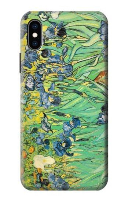 S0210 フィンセント・ファン・ゴッホ アイリスの花 Van Gogh Irises iPhone X, iPhone XS バックケース、フリップケース・カバー