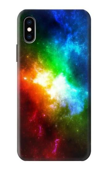 S2312 カラフル 虹 宇宙 銀河 Colorful Rainbow Space Galaxy iPhone X, iPhone XS バックケース、フリップケース・カバー