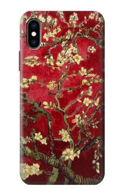 S2414 赤開花アーモンドの木 フィンセント・ファン・ゴッホ Red Blossoming Almond Tree Van Gogh iPhone X, iPhone XS バックケース、フリップケース・カバー