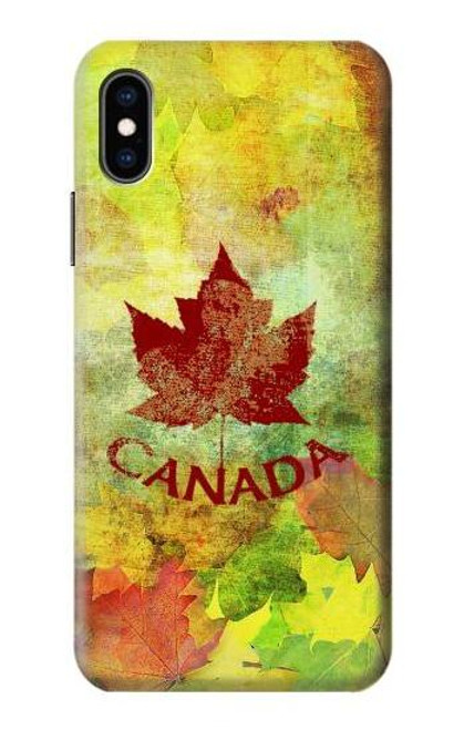 S2523 カナダ秋のメープルリーフ Canada Autumn Maple Leaf iPhone X, iPhone XS バックケース、フリップケース・カバー