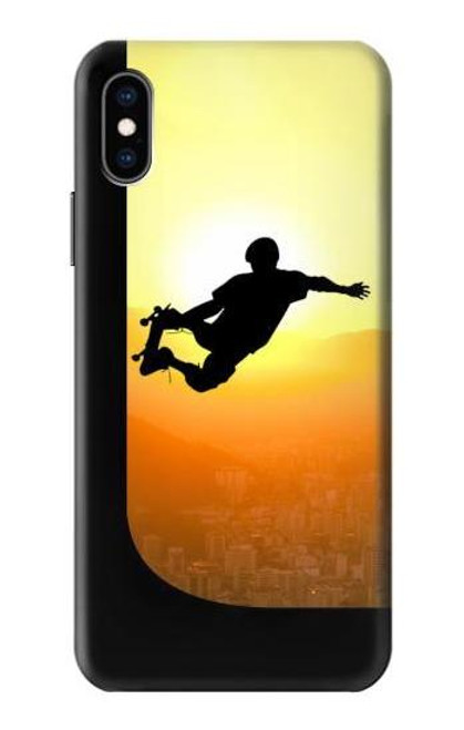 S2676 エクストリームスケートボードサンセット Extreme Skateboard Sunset iPhone X, iPhone XS バックケース、フリップケース・カバー