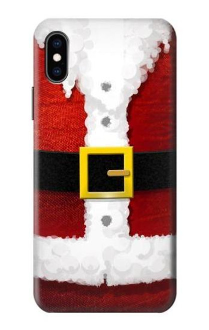 S2846 クリスマス・サンタクロース・コスチューム Christmas Santa Red Suit iPhone X, iPhone XS バックケース、フリップケース・カバー