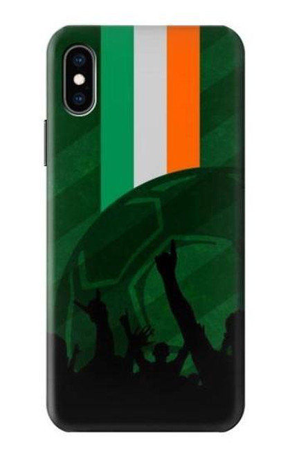 S3002 アイルランドサッカー Ireland Football Soccer Flag iPhone X, iPhone XS バックケース、フリップケース・カバー