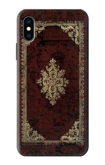 S3014 ヴィンテージマップブックカバー Vintage Map Book Cover iPhone X, iPhone XS バックケース、フリップケース・カバー