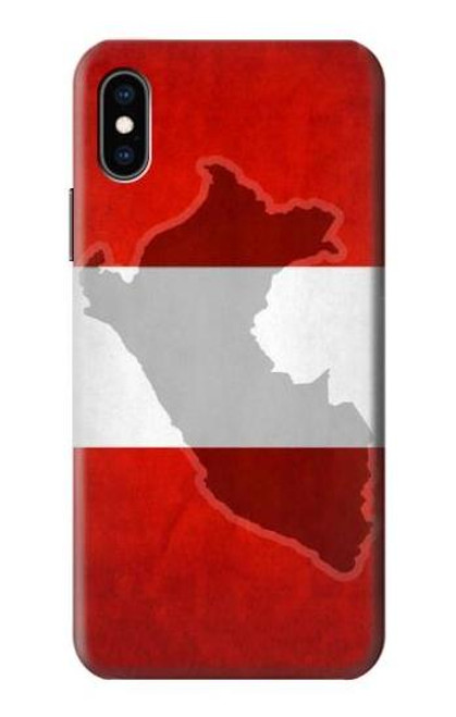 S3018 ペルー旗 Peru Flag iPhone X, iPhone XS バックケース、フリップケース・カバー