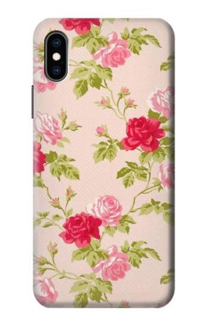 S3037 ローズコテージフローラ Pretty Rose Cottage Flora iPhone X, iPhone XS バックケース、フリップケース・カバー