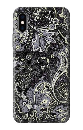 S3251 バティックパターン Batik Flower Pattern iPhone X, iPhone XS バックケース、フリップケース・カバー
