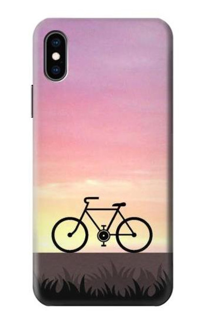 S3252 自転車 日没 Bicycle Sunset iPhone X, iPhone XS バックケース、フリップケース・カバー
