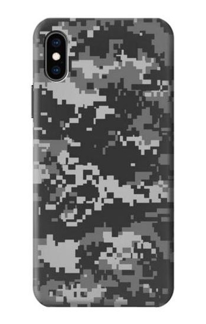 S3293 アーバンブラックカモ迷彩 Urban Black Camo Camouflage iPhone X, iPhone XS バックケース、フリップケース・カバー