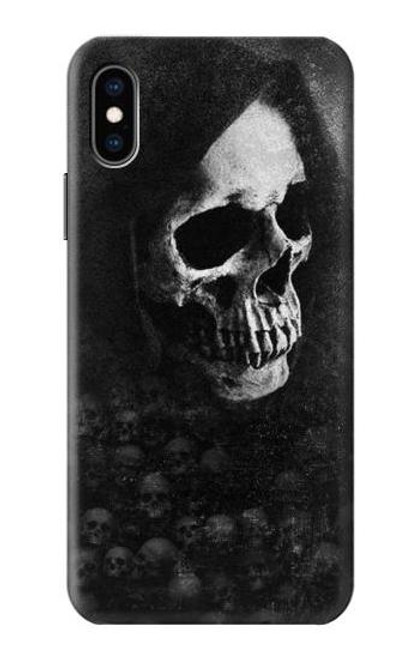 S3333 デス・スカル・死神 Death Skull Grim Reaper iPhone X, iPhone XS バックケース、フリップケース・カバー