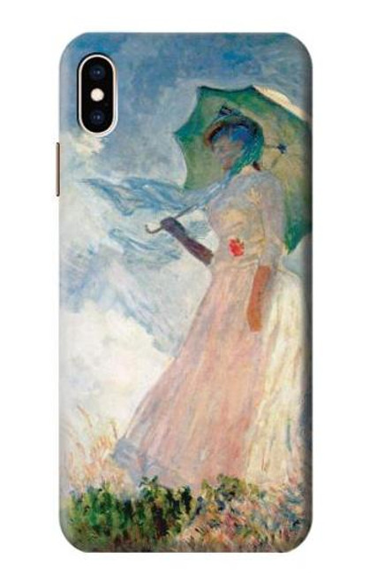 S0998 クロード・モネ 日傘を差す女 Claude Monet Woman with a Parasol iPhone XS Max バックケース、フリップケース・カバー