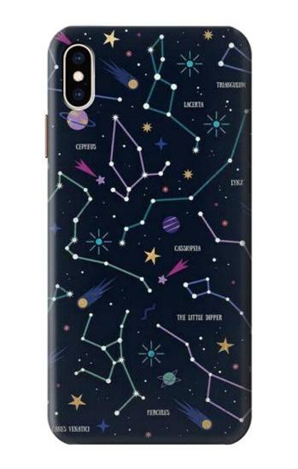 S3220 スターマップ星座星座 Star Map Zodiac Constellations iPhone XS Max バックケース、フリップケース・カバー