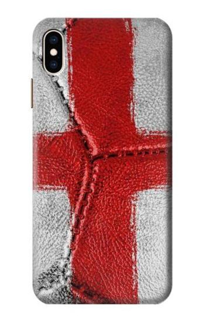 S3316 イングランドの旗ビンテージフットボールのグラフィック England Flag Vintage Football Graphic iPhone XS Max バックケース、フリップケース・カバー